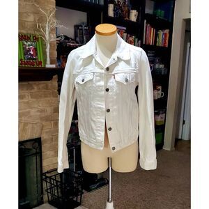 LADIES VINTAGE LEVI STRAUSS AND CO  HAND PAINTED DENIM JACKET